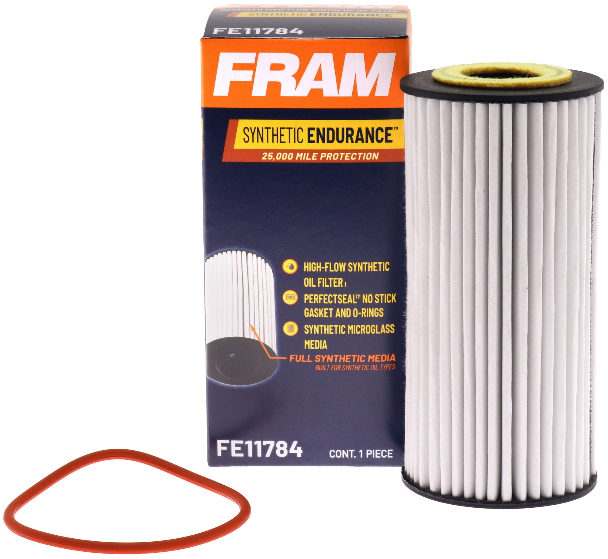 (6 pack) FRAM Synthetic Endurance Premium Oil Filter, FE11784, 25K mile Replacement Filter for Select Audi and VW Vehicles