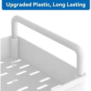 Oumilen 2 Pack 3 Tier Slim 15.4 Storage Kitchen Cart, Shelving Unit Rolling Rack with Wheels, White