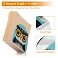 thumbnail image 4 of Qxltty Big Head Owl Acrylic Napkin Holder Set of 1 Transparent Dining Table Kitchen Cafeteria Home Decor 4.1x4.9x1.97in, 4 of 9