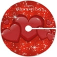 thumbnail image 1 of FMSHPON Vintage Rose Heart Xmas Christmas Tree Skirt Stand Mat for Holiday Party Decoration Indoor Outdoor 36 inches, 1 of 6