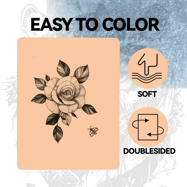 Fiudx Hoja de Práctica para Tatuajes, Almohadilla de Piel Sintética de Doble Cara, Tapete de Goma Flexible y Reutilizable, Ideal Tatuajes de Cejas y Labios, para Principiantes, Diseño Ecológico, Incl