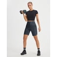 thumbnail image 7 of baleaf Women's Bermuda Long Shorts with Pockets 9 inch High Waisted Quick Dry Athletic Knee Length Shorts Walking Summer Casual Dark Gray XXL, 7 of 7