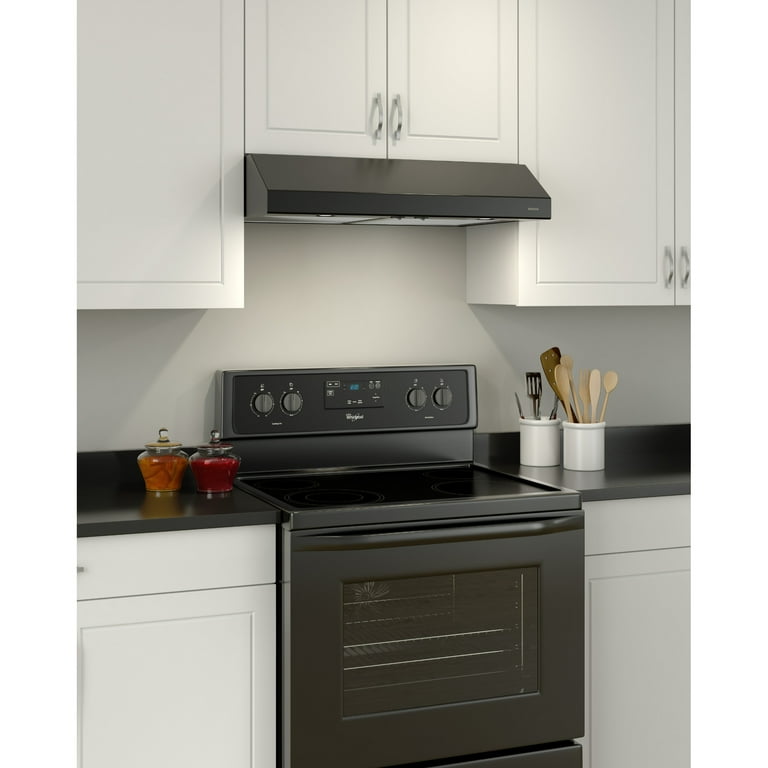 Broan Glacier 30-Inch Convertible Under-Cabinet Range Hood, Black -  Walmart.com