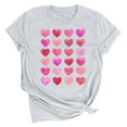 thumbnail image 1 of Meichang T-Shirts Cœur d'Amour pour Femmes T-Shirts de la Saint-Valentin Imprimé Cœur Manches Courtes Hauts Mignons Col Rond Cadeaux de la Saint-Valentin pour Femmes, 1 of 2