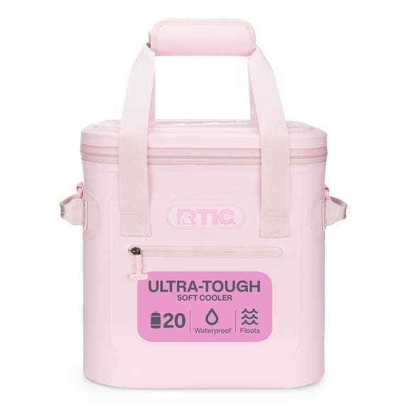 RTIC Ultra-Tough 15 Qt 20-Can Soft-Sided Cooler, Pale Pink