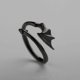thumbnail image 4 of Personality Angel Devil Wings Open Ring For Men And Women Dragon Wing Arrow Adjustable Black White Couple Ring 2 Pcs, 4 of 5