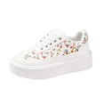 thumbnail image 2 of Willtoo Women’s Floral Print Platform Sneakers, Lace‑Up Low Top Thick Sole Casual Shoes Lightweight Fashion Walking Shoes Non Slip Daily Outdoor Wear Shoes, 2 of 5