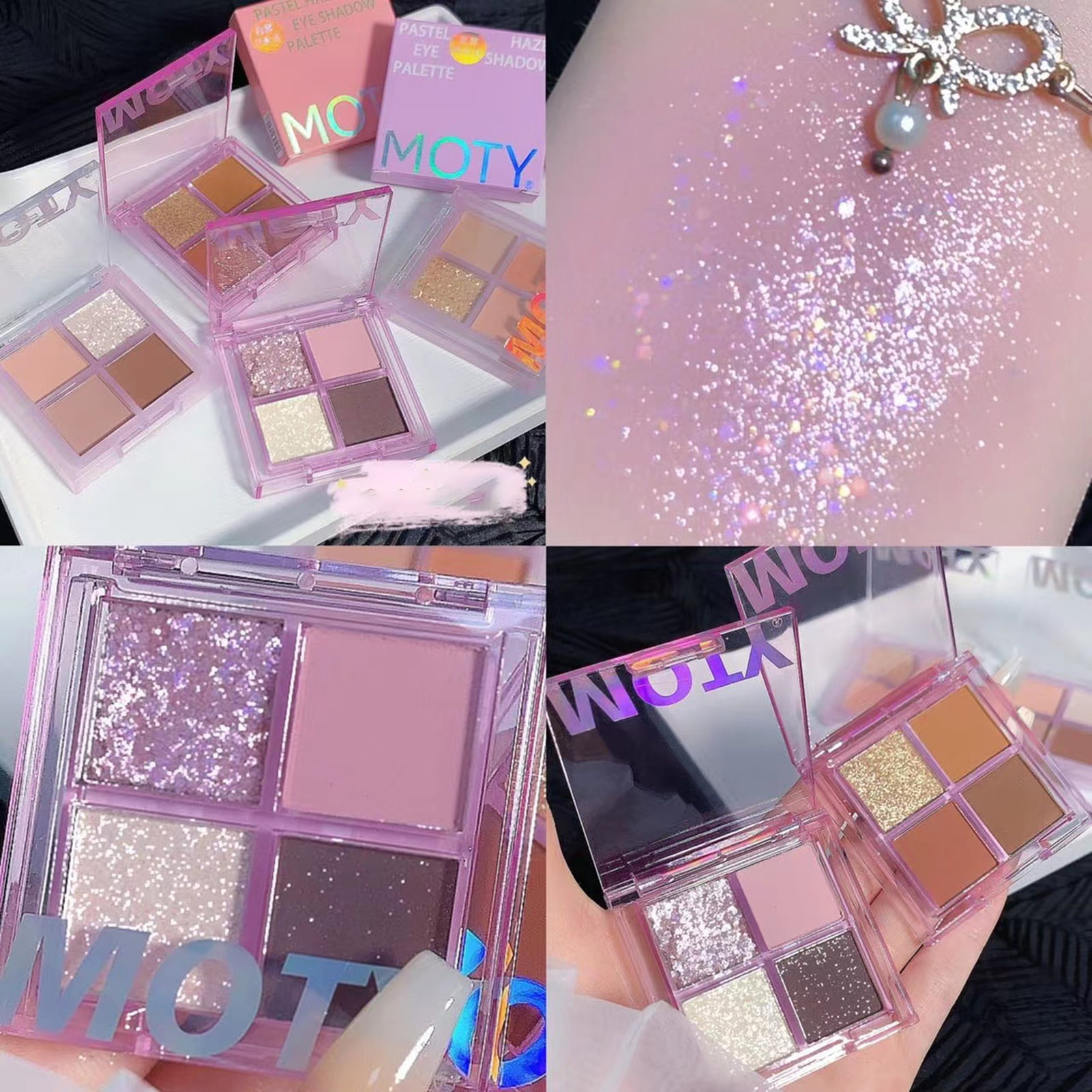 Decor Store Cosmetic Eyeshadow Palette Flash Easy to Use Portable Fade