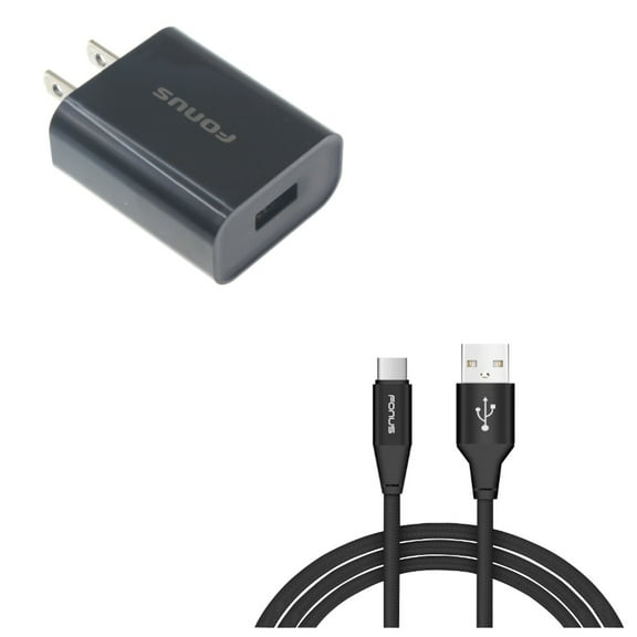 Type-C 6ft USB Cable w 18W Quick Home Charger for OnePlus 9, Nord N200 5G/N100/N10 5G, Pro Phone - Charger Cord Power Wire, USB Travel Wall X1V for OnePlus 9, Nord N200 5G/N100/N10 5G, Pro