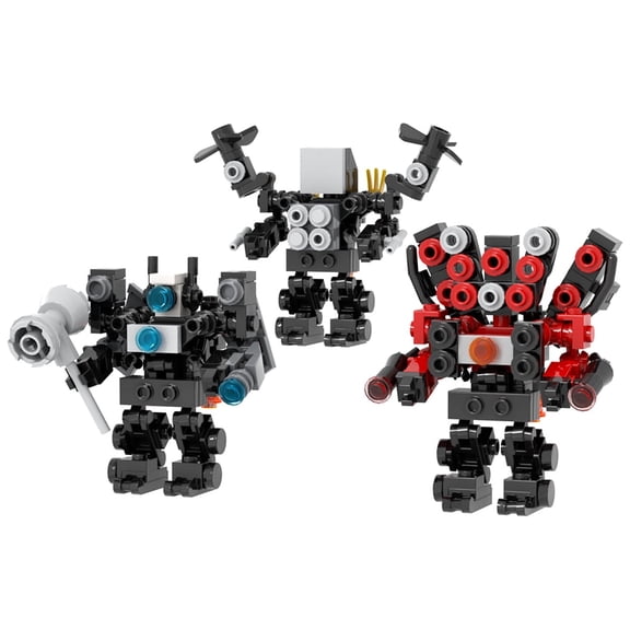 MOOXI Toilet Mini Monitor Man Mech Set Action Figure Building Set,Classic Creative Building Blocks Children Kit,Gifts for Kids(302pcs)