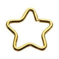 thumbnail image 3 of Cartilage Nose Piercing - 16ga Star Shaped Split Ring - Perfect For Nose, Rook, 3 of 6