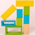 thumbnail image 4 of HILABEE Creative Wooden Stacker Nesting Puzzle Blocks Montessori Fine Motor Skills Color Geometric rectangle, 4 of 9