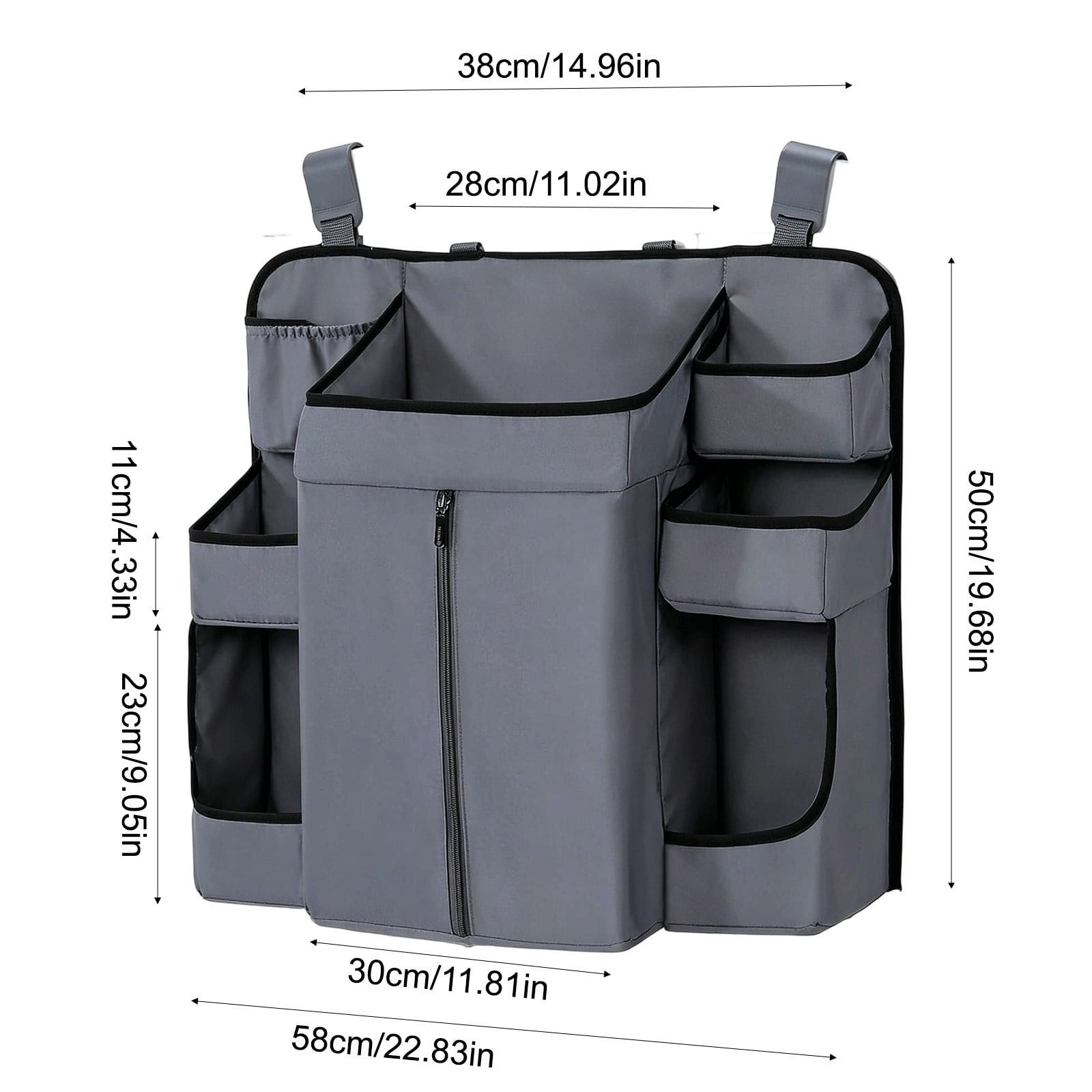 Specollect 1 Pcs Rail Organizer - Hanging Diaper Storage Caddy, Washable Diaper Bag For Essential Supplies