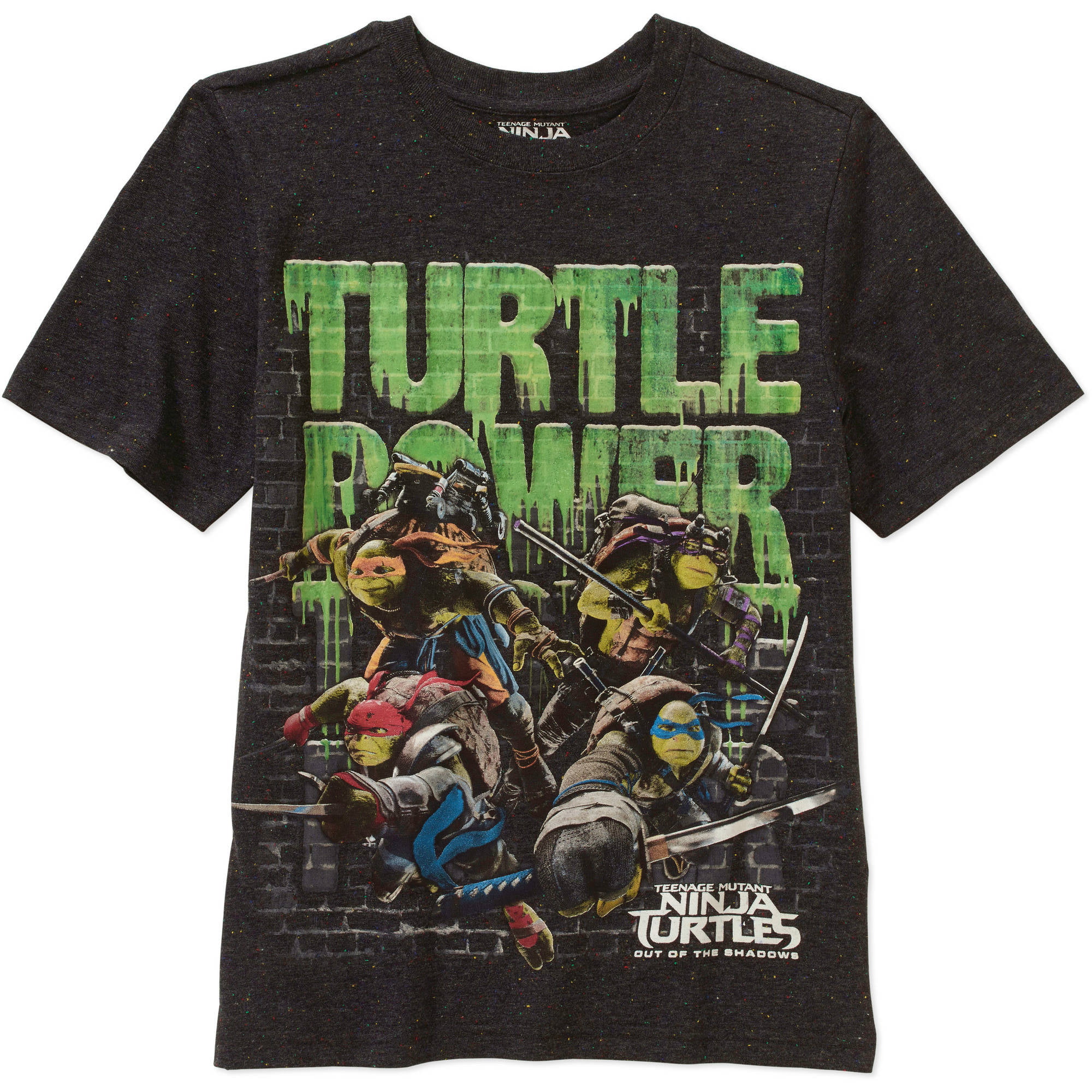 Teenage Mutant Ninja Turtles Boys Black Out Of The Shadows Movie T-Shirt 