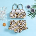 thumbnail image 4 of Mikilon Toddler Kids Big Girls Fashion Cute Leopard Print Ruffles Bikini Swimsuit Set Sizes 18M-6T, 4 of 9