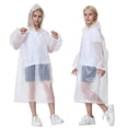 thumbnail image 1 of Imperméable pour Filles 2 Pack Poncho à Capuche Réutilisable Léger en EVA pour Activités Extérieures Voyage Randonnée 2 Pcs, 1 of 3