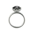 thumbnail image 3 of 1.50 CTW Black Diamond Ring 14K White Gold Flower Vintage Halo, 3 of 5