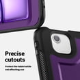 thumbnail image 4 of FJLBDE Case for iPad Air 13 Inch M3 2025/M2 2024 12.9 inch (3rd/4th Gen) with 360 Rotating Stand, Shoulder Strap, Heavy Duty Shockproof Cover, Purple, 4 of 7
