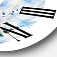 thumbnail image 3 of Designart 'Blue Boho Feathers I' Bohemian & Eclectic Wall Clock, 3 of 5