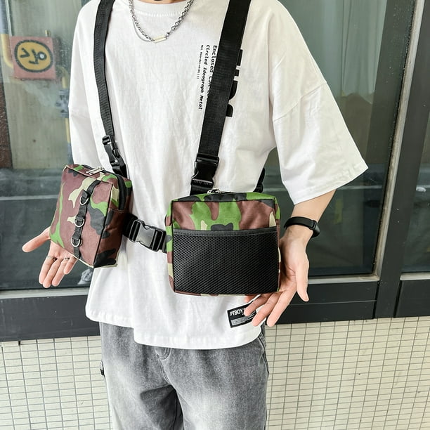 Jinveno Unisex Chest Rig Bag Men Women Fashion Hip Hop Vest Streetwear Fanny Waist Packs Walmart