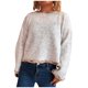 thumbnail image 2 of Ailaofu Long Sleeve Loose Top Women Round Neck Pullover Solid Color Knit Sweater, 2 of 6