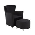 thumbnail image 2 of Gael Club Chair with Ottoman, Black, 2 of 2