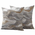 thumbnail image 2 of Pack of 2 Outdoor Pillow Covers 16x16 Inch Waterproof Gray Marble Throw Pillow Covers,Decorative Couch Pillow Case Sham Farmhouse Vintage Abstract Ombre Texture Patio Garden Pillowcases Cushion Cover, 2 of 8