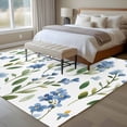 thumbnail image 4 of Blue Flowers Area Rugs 6'x9', Washable Small Throw Rugs for Kitchen Dining room, Spring Floral Farmhouse Leaves Rustic Indoor Outdoor Rug Non-Slip Low Pile Carpet Runner Reversible Floor Mats, 4 of 8