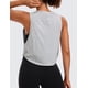 thumbnail image 3 of Remera CRZ YOGA sin mangas de algodón Pima corta color gris claro, 3 of 7