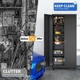 thumbnail image 6 of 71"H Garage Storage Cabinet with Wheels and Lock, Heavy Duty Rolling Metal Cabinet, 4 Adjustable Shelves (180lb Each), 3-Point Locking Security, for Tool Organization in Garage, Workshop, Office, 6 of 15