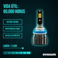 thumbnail image 2 of Luces Led para Auto - EVOLUM - Modelo Yellow 11,000 lúmenes - Resistencia al Agua - Haz de luz Perfecto (H11), 2 of 8