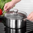 thumbnail image 6 of CIMAXIC Household Pot Stainless Steel Easy Cleaning 1Pcs 7.9X6.9X3.5In, 6 of 8