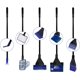 thumbnail image 1 of Kit de limpieza de acuario 5 en 1, herramienta de limpieza de peceras de vidrio: redes de aterrizaje, rastrillo de grava, raspador de algas (acero inoxidable), tenedor para plantas, esponja limpia, 1 of 5