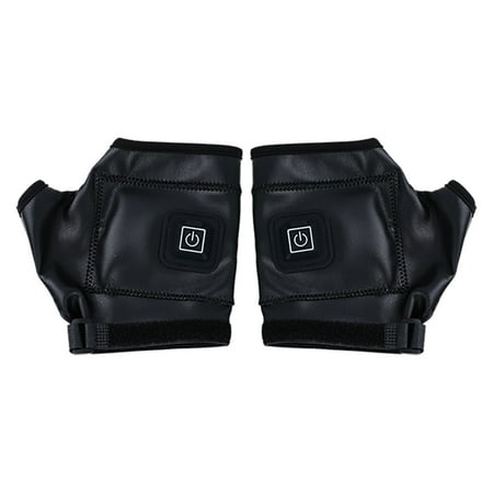 AWZXDE Fingerless Heated Gloves Hand Warmer For Typing And Work Rechargeable Heating Gloves A