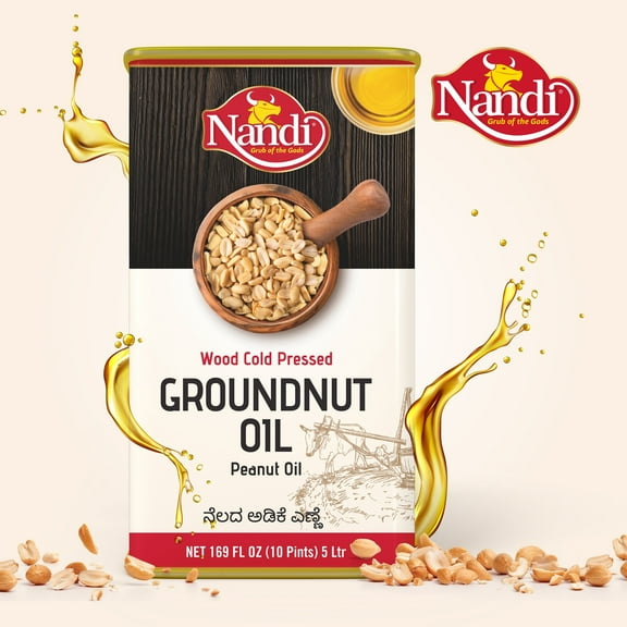 Nandi Wood Cold Pressed Groundnut Oil 5Lt Tin