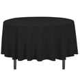 thumbnail image 1 of Linentablecloth Nappe Ronde en Polyester de 90 Pouces Noire, 1 of 1