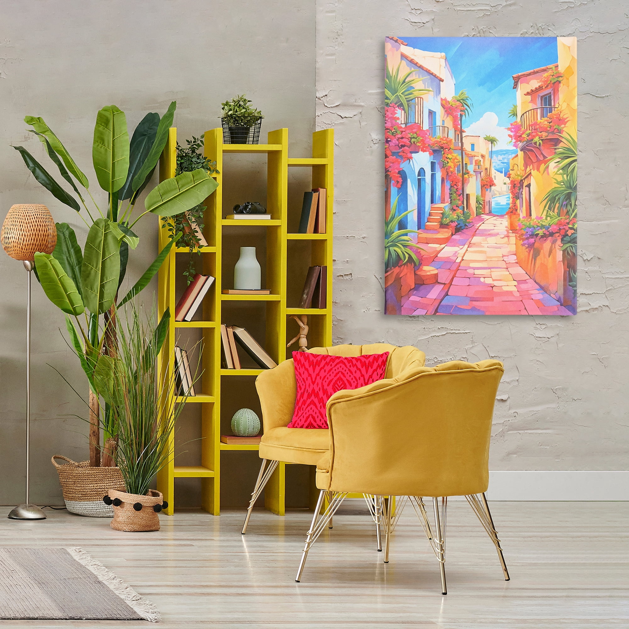 Stupell Industries Mediterranean Moments Scene Scenery Painting Gallery Wrapped Canvas Art Print Wall Art, 30 x 45