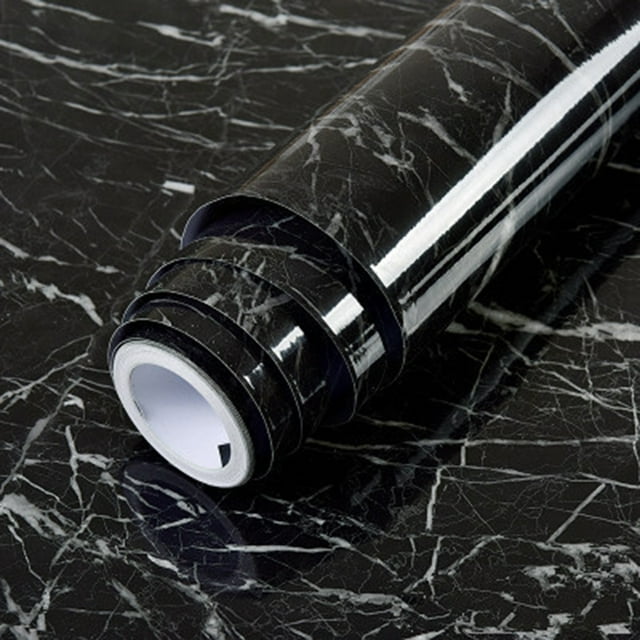 Labymos 5m Marble Pattern Water-resistant Moistureproof Removable Self Adhesive Wallpaper Peel & Stick PVC Wall