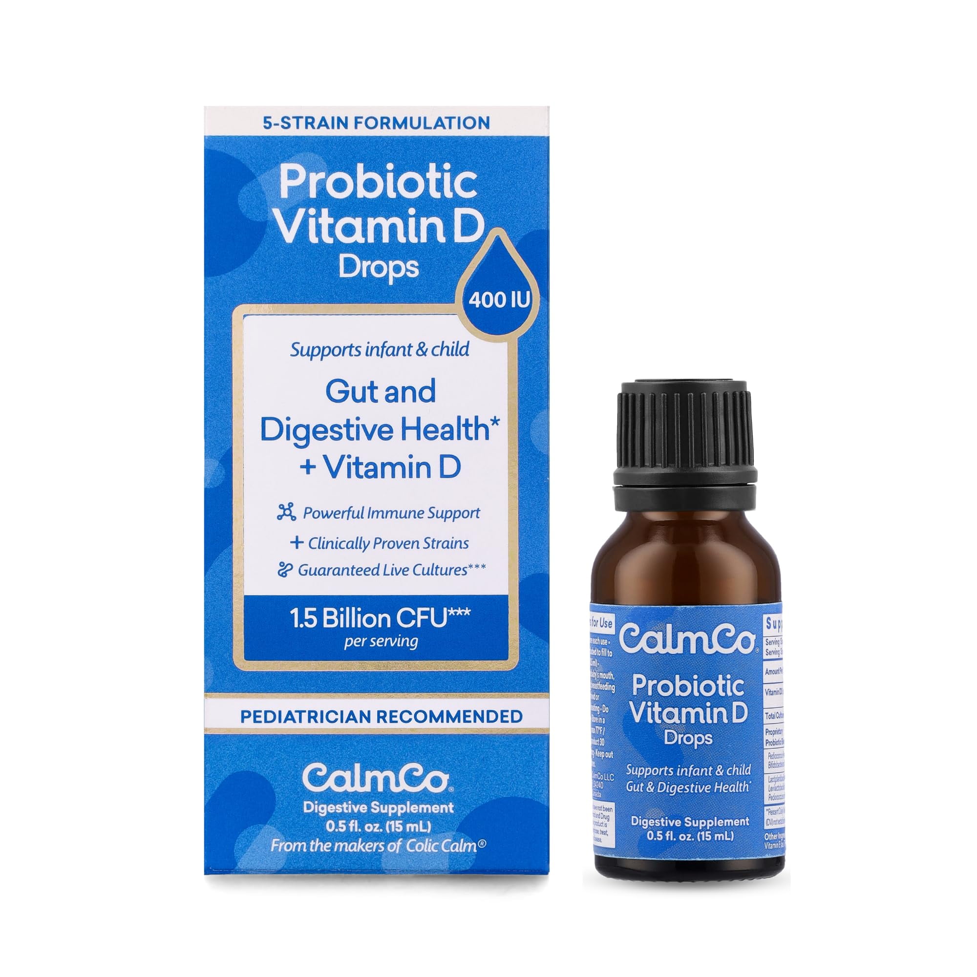 Colic Calm Gripe Water (2oz) & CalmCo Infant & Child Probiotic Drops (0.54oz) Combo Pack