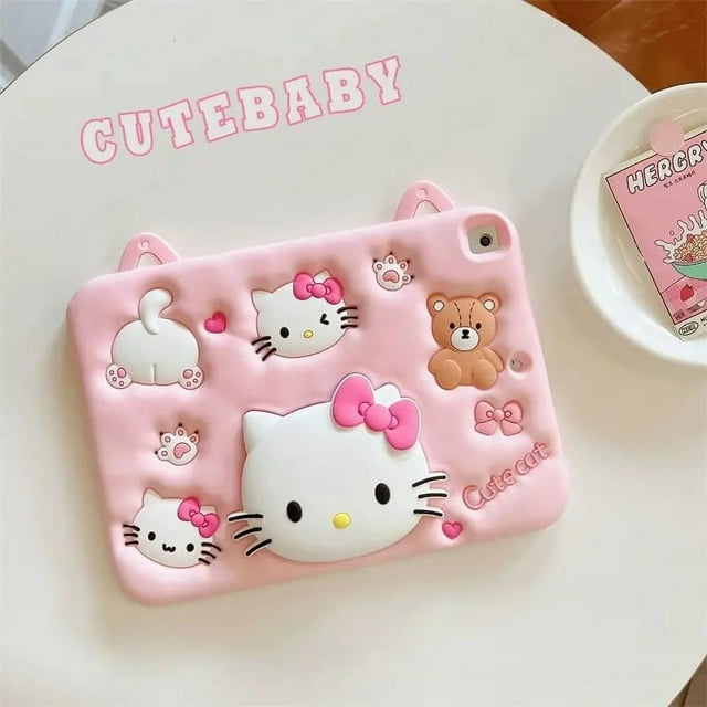 Hello Kitty Table Case for iPad Pro 11 inch 22 21 20 mini Silicone Tablet Cover For iPad 9.7 5th 6th 10.2 9th 8th 7th 10th Funda Gift Festivals