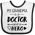 thumbnail image 3 of Inktastic My Grandma is a Doctor and a Hero Boys or Girls Baby Bib, 3 of 4