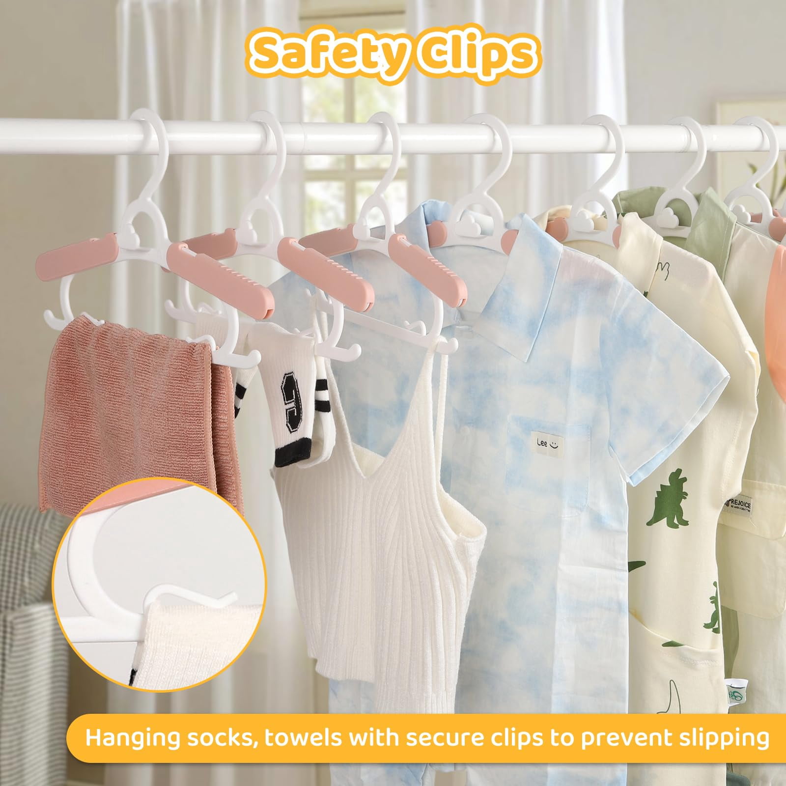 Clothes Hangers Pink 11-15" 40 Pack Closet Organization for Children
