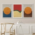 thumbnail image 3 of IDEA4WALL Framed Canvas Print Wall Art Set Vibrant Retro Neon Color Block Landscapes Abstract Shapes Minimalism Bohemian Decorative for Living Room, Bedroom, Office - 16"x24"x3 White, 3 of 5