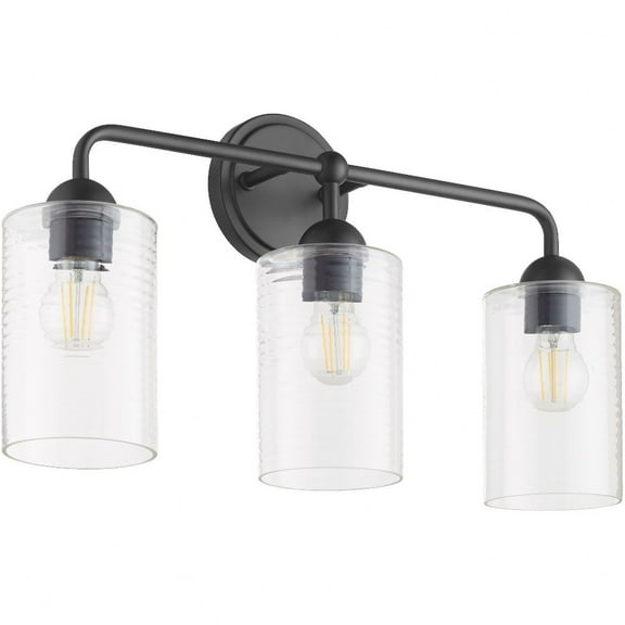 Quorum Charlotte by Tamara Day 598-3-59 Bath Vanity Light 24 in. wide - Matte Black