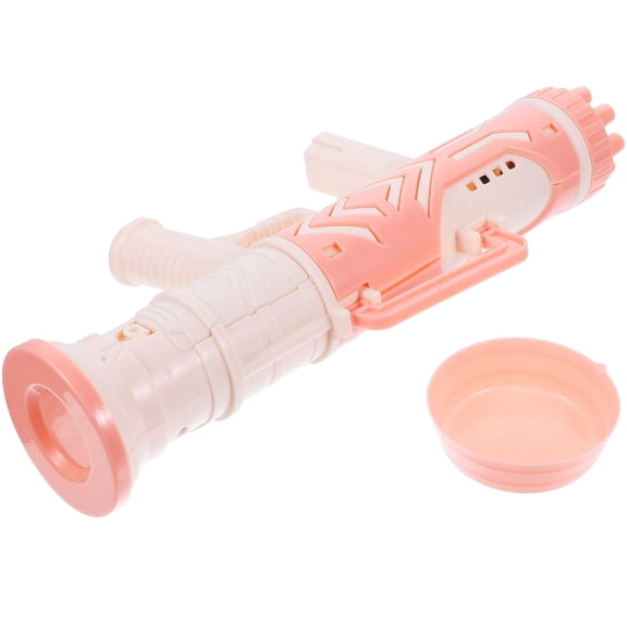 WRITWAA Portable Pink Bubble Maker Electric Bubble Blower for Beach and Party