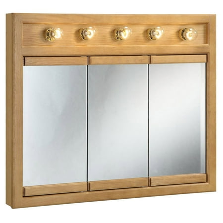 Design House Richland 5-Light Tri-View Medicine Cabinet Mirror with 3-Doors