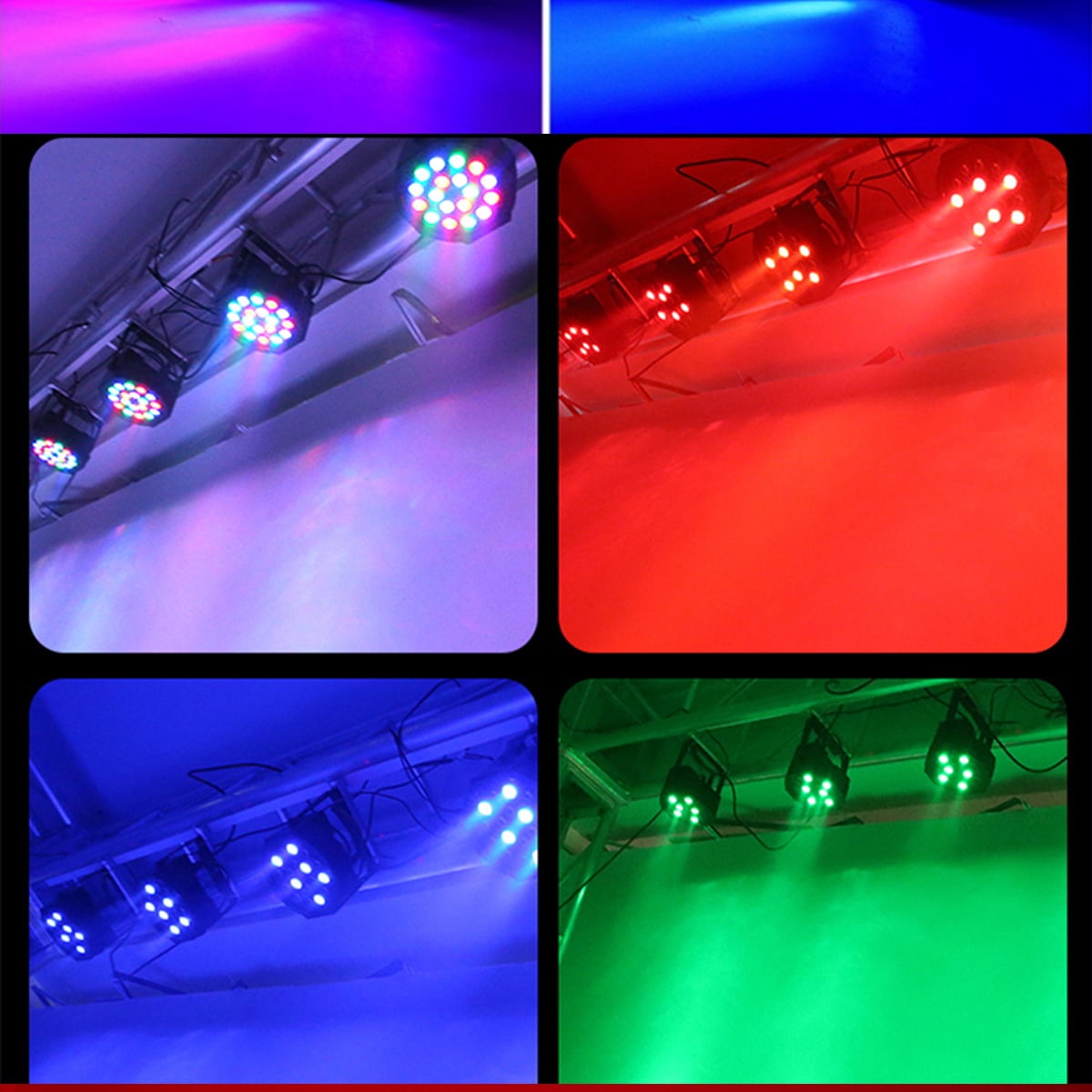 20Pcs 18LED RGB Polypropylene Par Lighting Suitable For DJ Disco Party Stage Dance Studio Performance