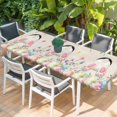 thumbnail image 2 of Easter Table Cloths for 8 Foot Rectangle Tables, Country Spring Rabbit Feet Eggs Botanical Flowers Patio Waterproof Elastic Fitted Tablecloths, Washable Rectangular Table Cover for Camping, 2 of 8