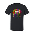 thumbnail image 2 of Wild Bobby, Colorful Painted Lip, Streetwear, Men Graphic Tee, Black, Small, 2 of 5