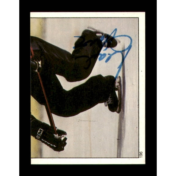 Mark Howe Autographed 1983-84 Topps Stickers Card #196 Philadelphia Flyers SKU #251547